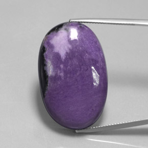 49.75 ct Violet Charoite Gemstone, Charoite Gem in Oval Cabochon Shape for Sale.