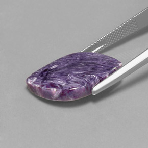 Charoite Gemstone in 19.6 x 12.9 mm Size for Sale, Charoite Stone in Violet Color