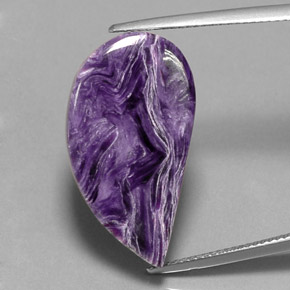 18.29 ct Violet Charoite Gemstone, Charoite Gem in Fancy Cabochon Shape for Sale.