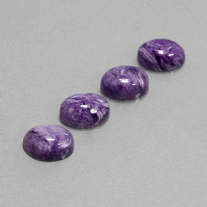 4.50 ct Violet Charoite Gemstone, Charoite Gem in Oval Cabochon Shape for Sale.