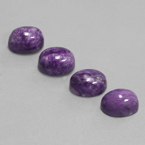 6.80 ct Violet Charoite Gemstone, Charoite Gem in Oval Cabochon Shape for Sale.