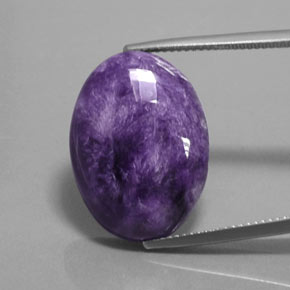 16.85 ct Violet Charoite Gemstone, Charoite Gem in Oval Cabochon Shape for Sale.