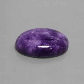 16.85 ct Violet Charoite Stone, Natural Charoite in Oval Cabochon Shape for Sale