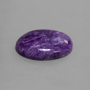 13.10 ct Violet Charoite Stone, Natural Charoite in Oval Cabochon Shape for Sale