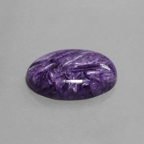 15.17 ct Violet Charoite Stone, Natural Charoite in Oval Cabochon Shape for Sale