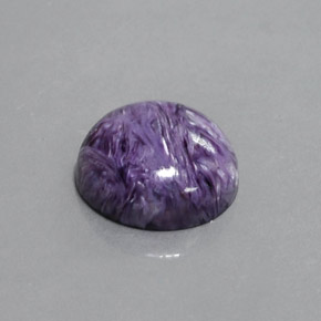 8.58 ct Violet Charoite Stone, Natural Charoite in Round Cabochon Shape for Sale