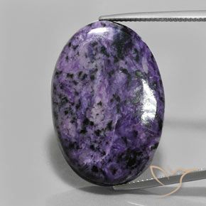 32.45 ct Oval Charoite, 29.9 x 20.6 mm From Russia, Photo A