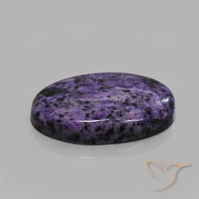 32.45 ct Violet Charoite Stone, Natural Charoite in Oval Cabochon Shape for Sale