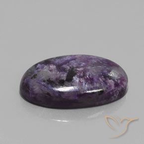 28.58 ct Violet Charoite Stone, Natural Charoite in Oval Cabochon Shape for Sale