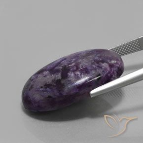 Charoite Gemstone in 28.4 x 17.7 mm Size for Sale, Charoite Stone in Dark Violet Color