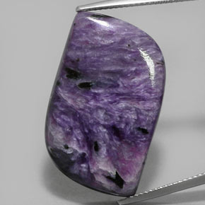 29.51 ct Violet Charoite Gemstone, Charoite Gem in Fancy Cabochon Shape for Sale.