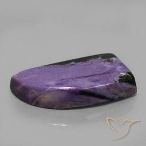 29.81 ct Violet Charoite Stone, Natural Charoite in Shark Fin Cabochon Shape for Sale