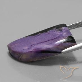 Charoite Gemstone in 29.4 x 15.2 mm Size for Sale, Charoite Stone in Deep Violet Color