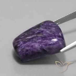 Charoite Gemstone in 22.5 x 20 mm Size for Sale, Charoite Stone in Dark Violet Color