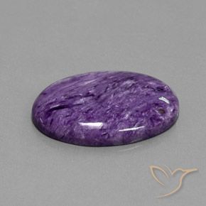 29.06 ct Violet Charoite Stone, Natural Charoite in Oval Cabochon Shape for Sale