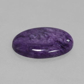 28.06 ct Violet Charoite Stone, Natural Charoite in Oval Cabochon Shape for Sale