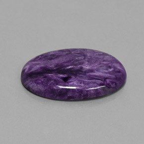 27.90 ct Violet Charoite Stone, Natural Charoite in Oval Cabochon Shape for Sale