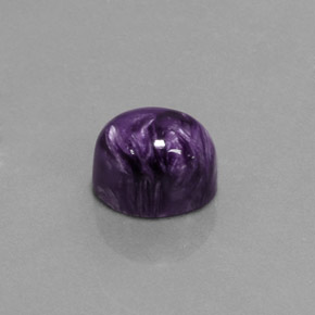 4.62 ct Violet Charoite Stone, Natural Charoite in Oval Cabochon Shape for Sale
