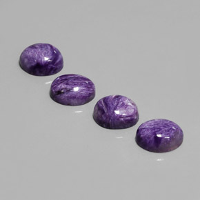 10.96 ct Violet Charoite Gemstone, Charoite Gem in Oval Cabochon Shape for Sale.