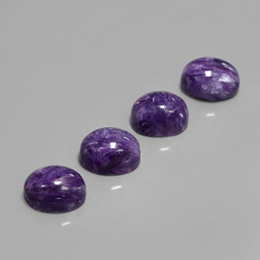 13.95 ct Violet Charoite Gemstone, Charoite Gem in Oval Cabochon Shape for Sale.