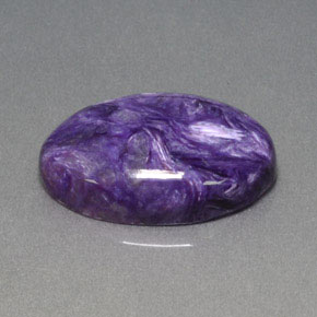 15.50 ct Violet Charoite Stone, Natural Charoite in Oval Cabochon Shape for Sale