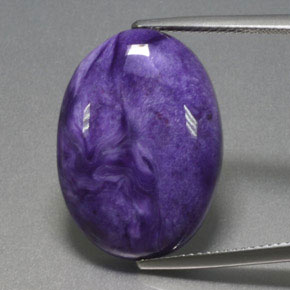 15.70 ct Violet Charoite Gemstone, Charoite Gem in Oval Cabochon Shape for Sale.