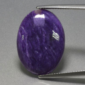 11.88 ct Violet Charoite Gemstone, Charoite Gem in Oval Cabochon Shape for Sale.