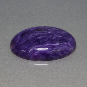 11.88 ct Violet Charoite Stone, Natural Charoite in Oval Cabochon Shape for Sale