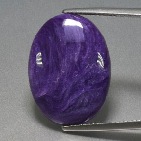 11.14 ct Violet Charoite Gemstone, Charoite Gem in Oval Cabochon Shape for Sale.