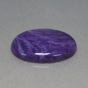 11.14 ct Violet Charoite Stone, Natural Charoite in Oval Cabochon Shape for Sale