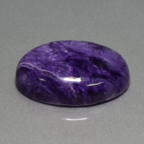 17.06 ct Violet Charoite Stone, Natural Charoite in Oval Cabochon Shape for Sale