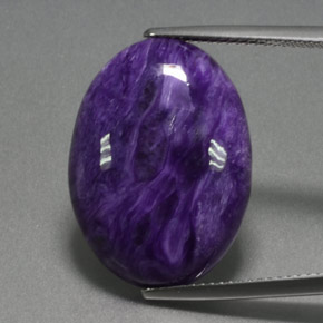 14.40 ct Violet Charoite Gemstone, Charoite Gem in Oval Cabochon Shape for Sale.