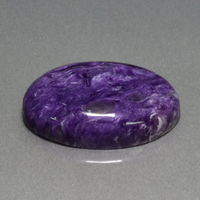 15.03 ct Violet Charoite Stone, Natural Charoite in Oval Cabochon Shape for Sale