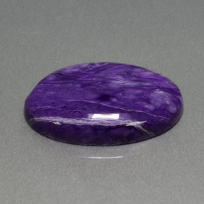12.19 ct Violet Charoite Stone, Natural Charoite in Oval Cabochon Shape for Sale
