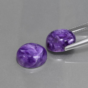 Charoite Gemstone in 12 x 10 mm (calibrated) Size for Sale, Charoite Stone in Violet Color