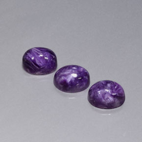 7.05 ct Violet Charoite Gemstone, Charoite Gem in Oval Cabochon Shape for Sale.