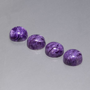 Charoite Gemstone in 9.1 x 7.3 mm Size for Sale, Charoite Stone in Violet Color
