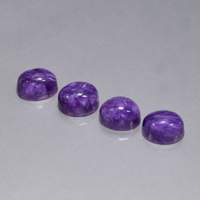 10.92 ct Violet Charoite Gemstone, Charoite Gem in Oval Cabochon Shape for Sale.