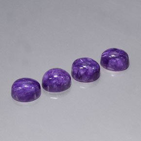 10.92 ct Violet Charoite Stone, Natural Charoite in Oval Cabochon Shape for Sale