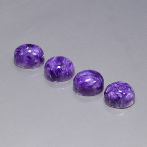 12.04 ct Violet Charoite Gemstone, Charoite Gem in Oval Cabochon Shape for Sale.