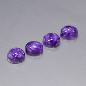 12.04 ct Violet Charoite Stone, Natural Charoite in Oval Cabochon Shape for Sale