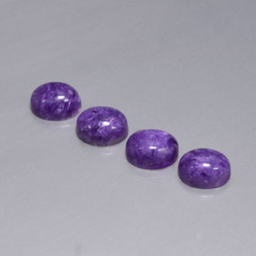8.71 ct Violet Charoite Gemstone, Charoite Gem in Oval Cabochon Shape for Sale.