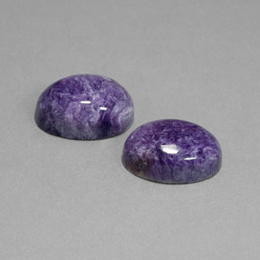 11.93 ct Violet Charoite Stone, Natural Charoite in Oval Cabochon Shape for Sale