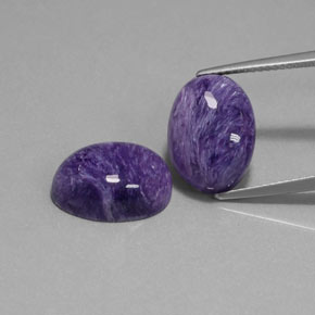 12.51 ct Violet Charoite Gemstone, Charoite Gem in Oval Cabochon Shape for Sale.