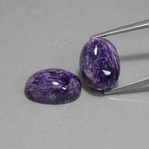 11.39 ct Violet Charoite Gemstone, Charoite Gem in Oval Cabochon Shape for Sale.