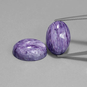 12.08 ct Violet Charoite Gemstone, Charoite Gem in Oval Cabochon Shape for Sale.