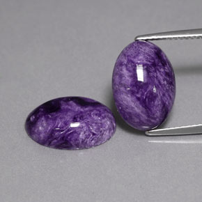 9.02 ct Violet Charoite Gemstone, Charoite Gem in Oval Cabochon Shape for Sale.