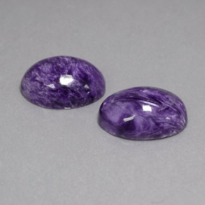 10.68 ct Violet Charoite Stone, Natural Charoite in Oval Cabochon Shape for Sale