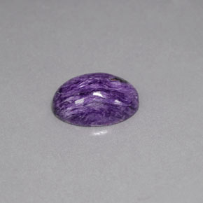 5.27 ct Violet Charoite Stone, Natural Charoite in Oval Cabochon Shape for Sale