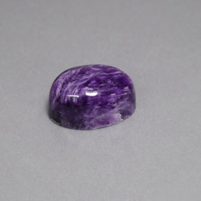 8.26 ct Violet Charoite Stone, Natural Charoite in Oval Cabochon Shape for Sale